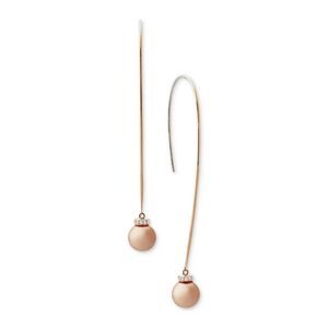 New! MICHAEL KORS Women's Rose Goldtone Drop Earrings With Box
